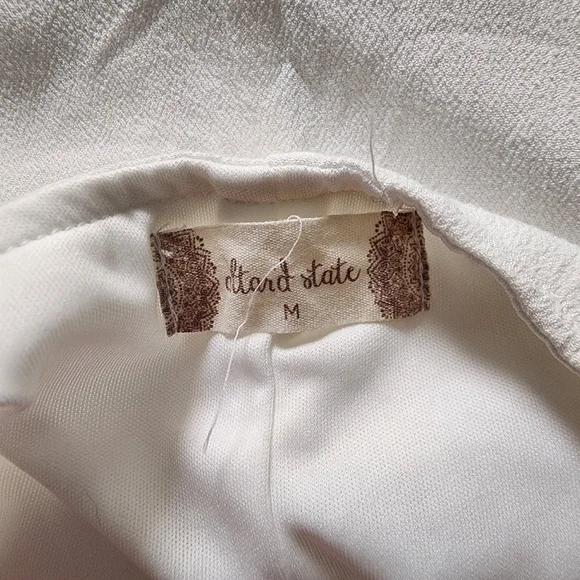 Altar'd State White Maxi Dress with Lace and Embroidery - Picture 3 of 7